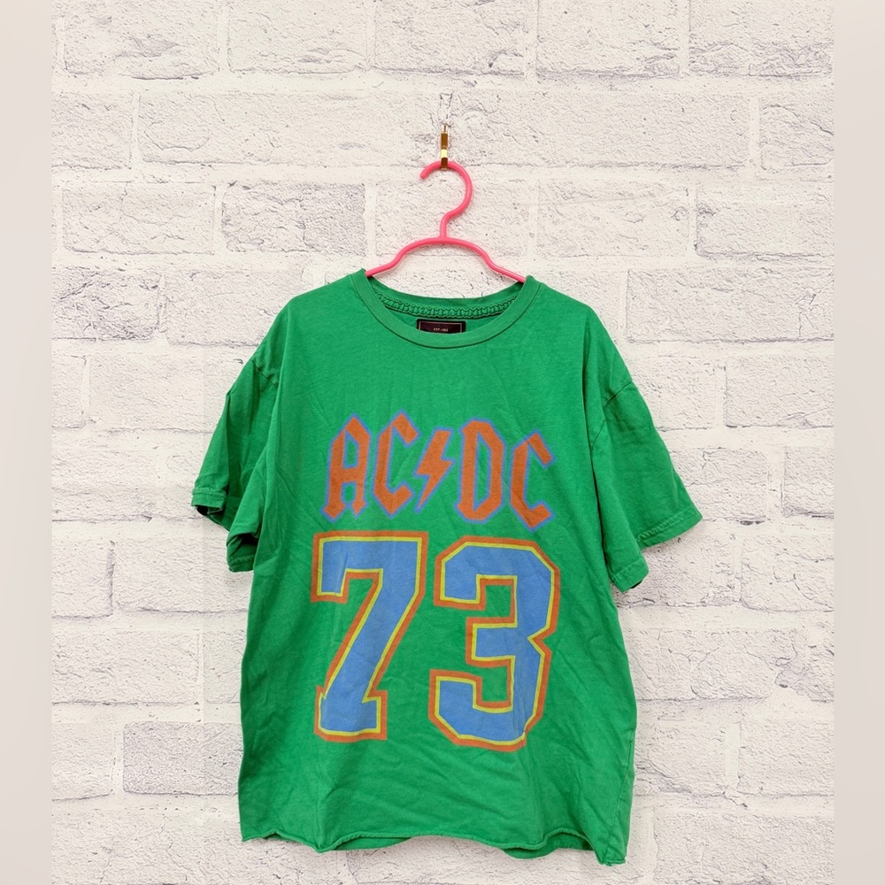 Original Retro Brand Green AC/DC Graphic Tee Women’s Size Small (Discontinued)